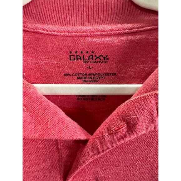 Vintage Galaxy by Harvic Red Polo Shirt – Size Large - Picture 2 of 3